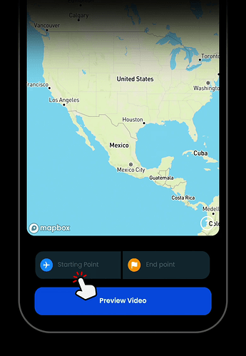 Tap and enter your starting location